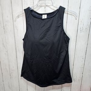 NWT Lands' End Women's Black Modest Tankini Top High Neck Padded Bra Size 14D.